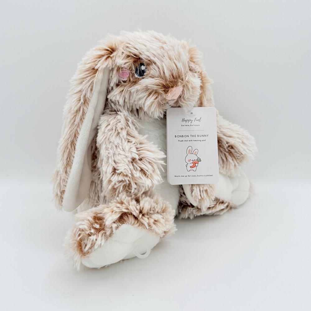 Happy Fuel Bonbon the Bunny Weighted Plush Heating Pad NWT 10"
